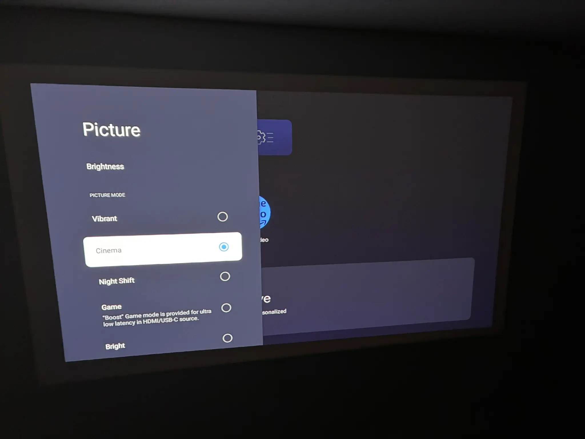 Der BenQ GV50 verfügt über unterschiedliche Bildmodi