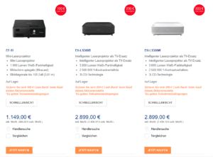 Epson Beamer 20% Rabatt + Cash-Back
